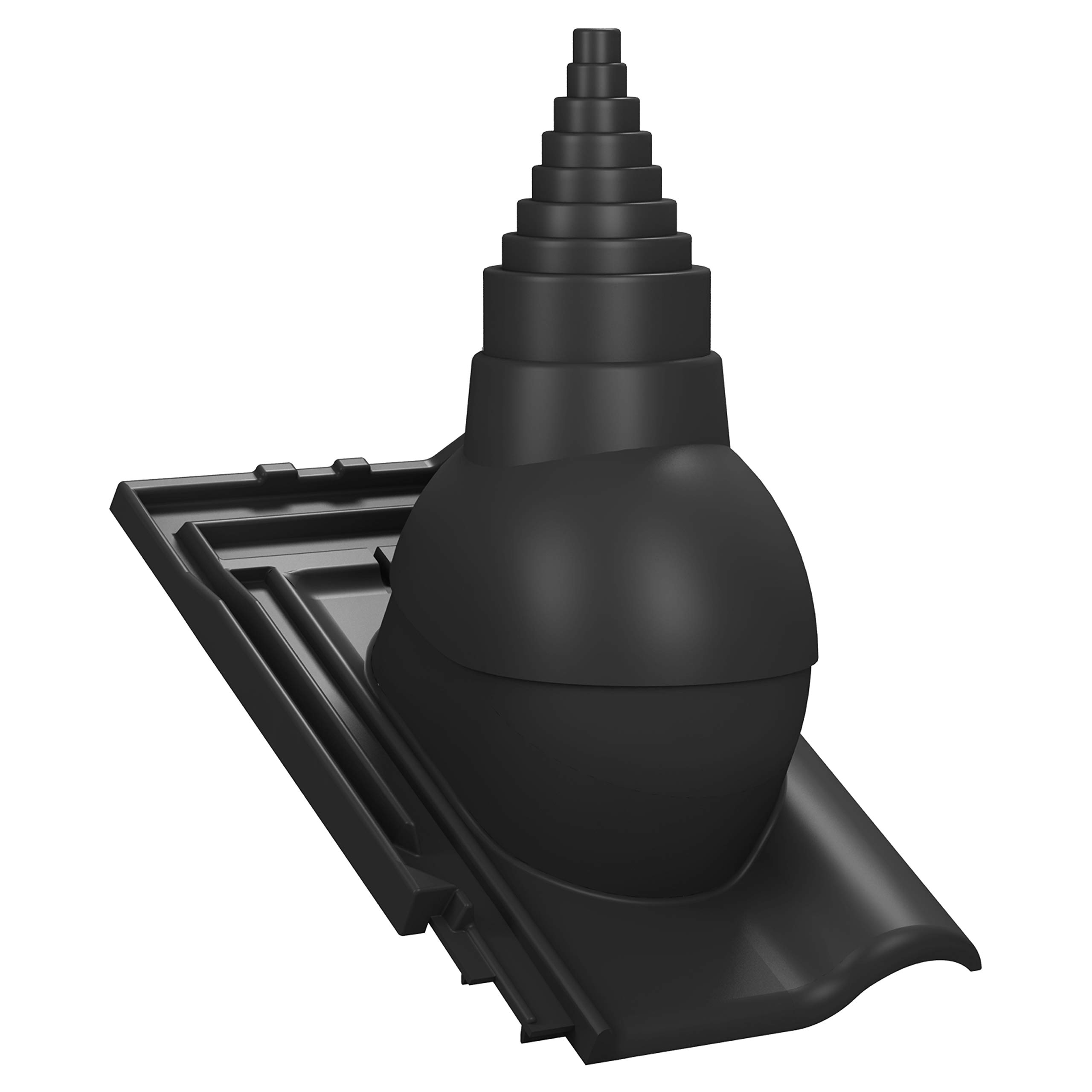 Cable de antena para Koramic – L15 (púas de barra), entrada de antena de techo (RAL 9005 – Negro)