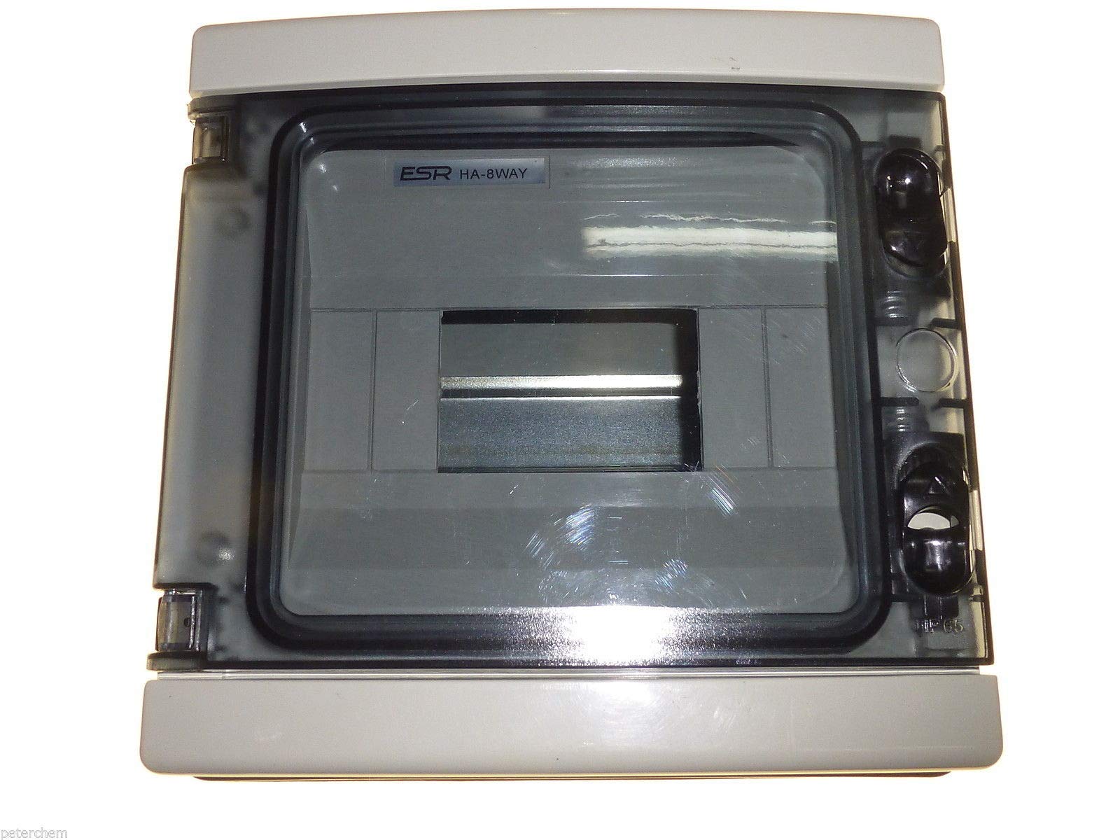 8 Module Way IP65 DIN Rail Enclosure Box with Door Outdoor Weatherproof Waterproof Ideal for