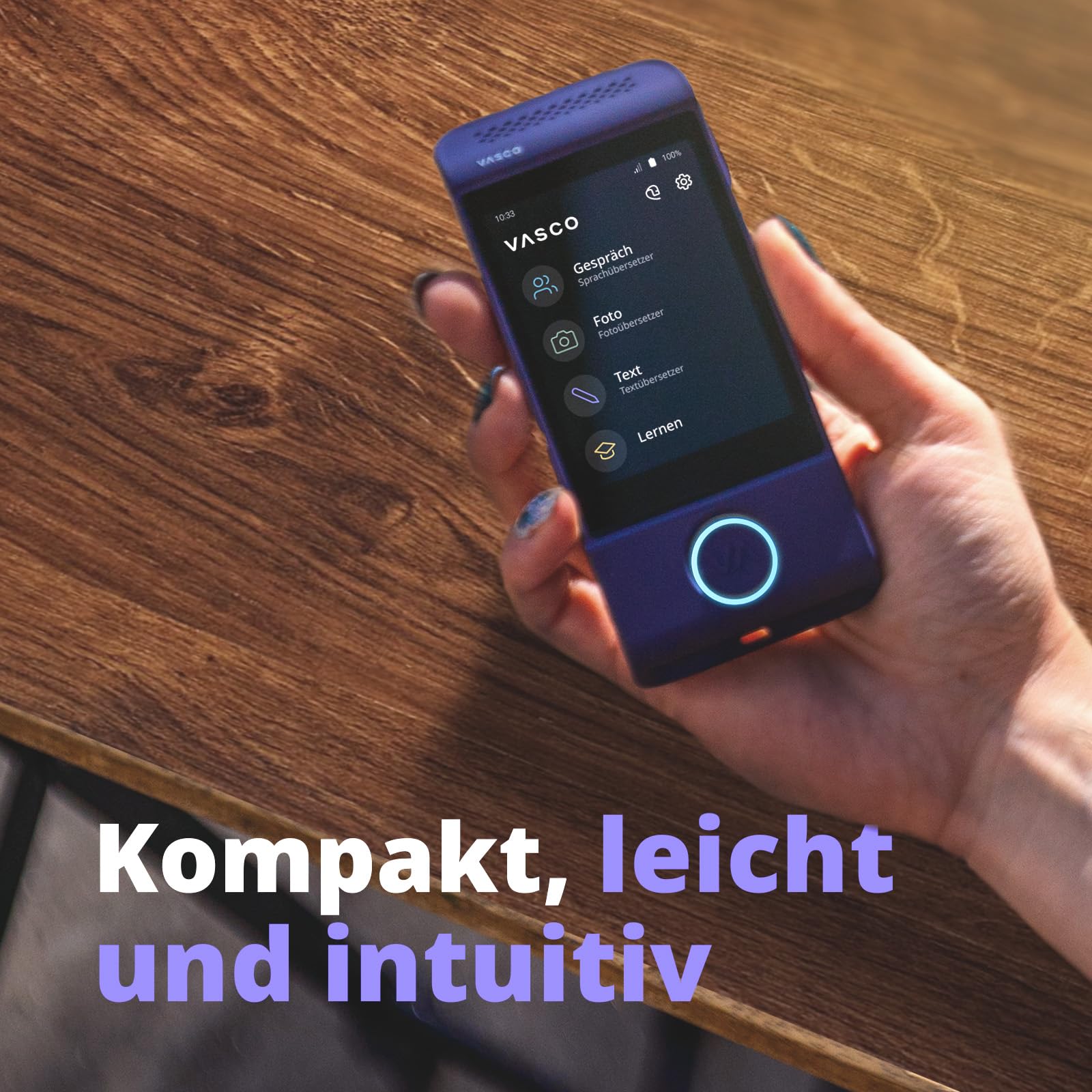 Vasco Translator M4 | Übersetzungsgerät ohne Folgekosten | Frosty Turquoise | Internet ohne Limit | Sprach-, Foto- & Text- Übersetzer | Automatik-Modus | 113 Sprachen | 99% genau | datensicher | leicht