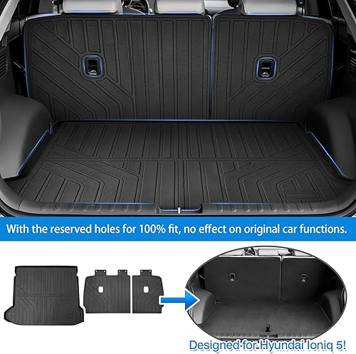 Vista 90 de Powerty Alfombrilla de maletero para Honda Pilot 2016-2021 2022, alfombrillas de carga TPE para todo tipo de clima, forro de carga para asiento