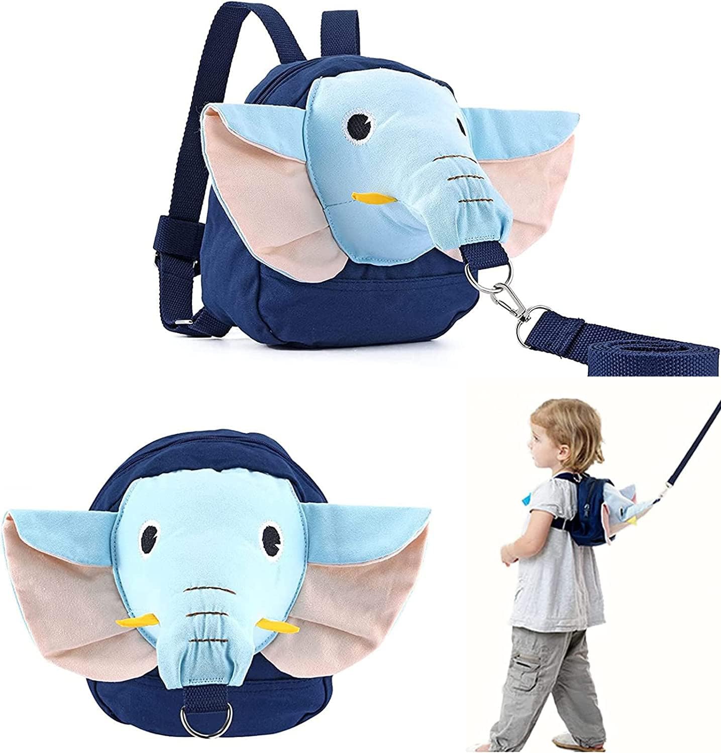 Nnewvante Toddler Backpack with Leash, Anti Lost Child Backpack with Safety Leash, Cute Child Mini Bag Walking Safety Harness for Airport Travel Kids Baby Children Infant
