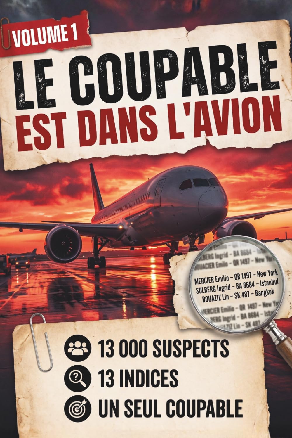 Le Coupable Est Dans L'Avion: Livre énigme criminelle pour adultes