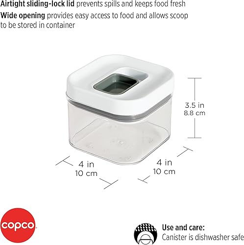 Miniatura 8 de Copco Recipiente de almacenamiento de alimentos y organización con tapa hermética, 2.74 cuartos de galón, transparente (paquete de 2)