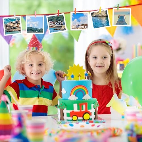 Miniatura 5 de KIMOBER 100 pinzas de madera para ropa, pinzas de colores mixtos para fotos, fotos, papel, manualidades, 1.37 pulgadas