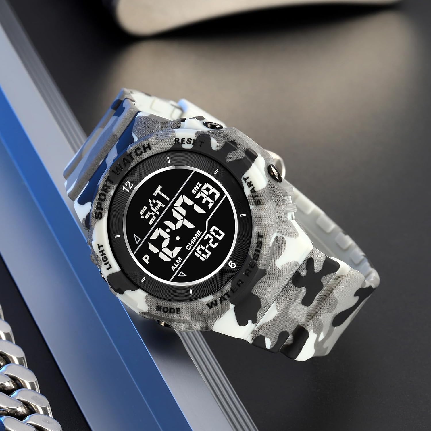 Mens Digital Watch, Sport Military Watches for Men Waterproof LED Screen Large Face Tactical Watch with Backlight Alarm Stopwatch Wrist Watch - Image 4