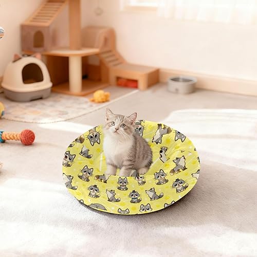 Miniatura 3 de Pet Dog Bed Donut Cuddler Fluffy Cat Pillow Bed for Medium Size Pets Sleeping XS Cute Wolves