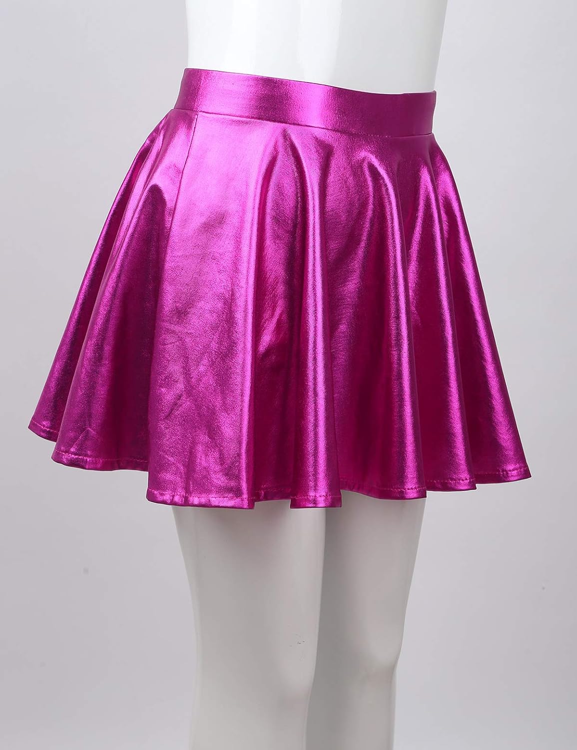 Alvivi Kids Girls Metallic Shinny Skirts Pleated Dance Athletic Skater Skorts Mini Skirt High Waist Skort