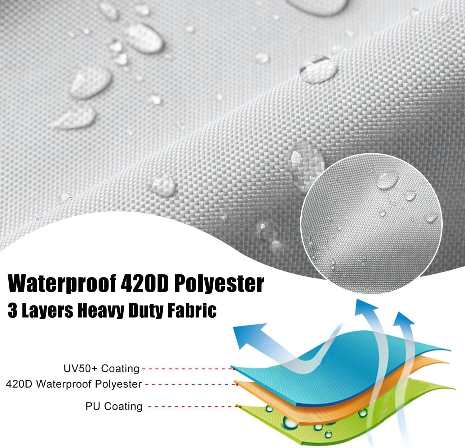Pokrowiec na łódź holowaną Pokrowiec na kajak 420D Oxford Cloth Torba do przechowywania wewnątrz/na zewnątrz Pokrowiec na kajak Kurtka na łódź(Nero,18FT: 5.5mx1m)