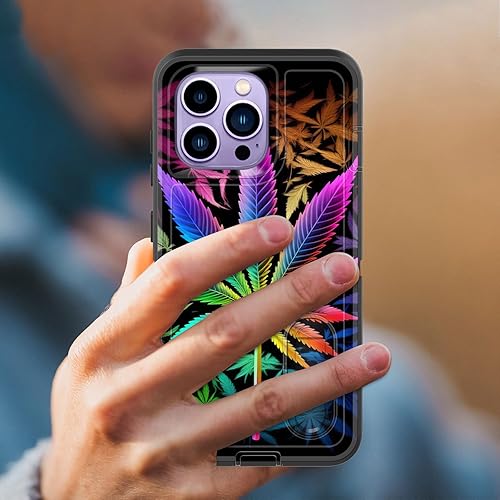 Miniatura 6 de BFUKVOU Funda para iPhone 15 Pro Max con soporte integrado, a prueba de golpes, polvo y caídas, 3 capas de grado militar, funda protectora para