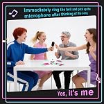 Party Game- Music Trivia Challenge for 2-10 Players,Fast-Paced Family Card Game with Bell,125 Lyric Cards, Plastic Microphone & Games Board,Perfect for Adults & Music Lovers Games Night.