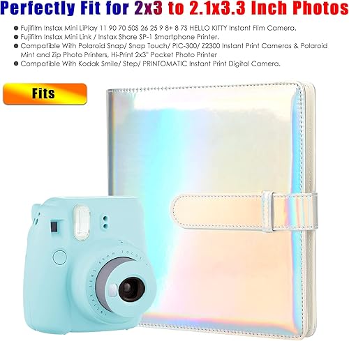 Miniatura 10 de Álbum de fotos de 288 bolsillos para cámara Fujifilm Instax Mini, álbum de fotos para Polaroid, cubierta de cuero, álbum de fotos para cámara