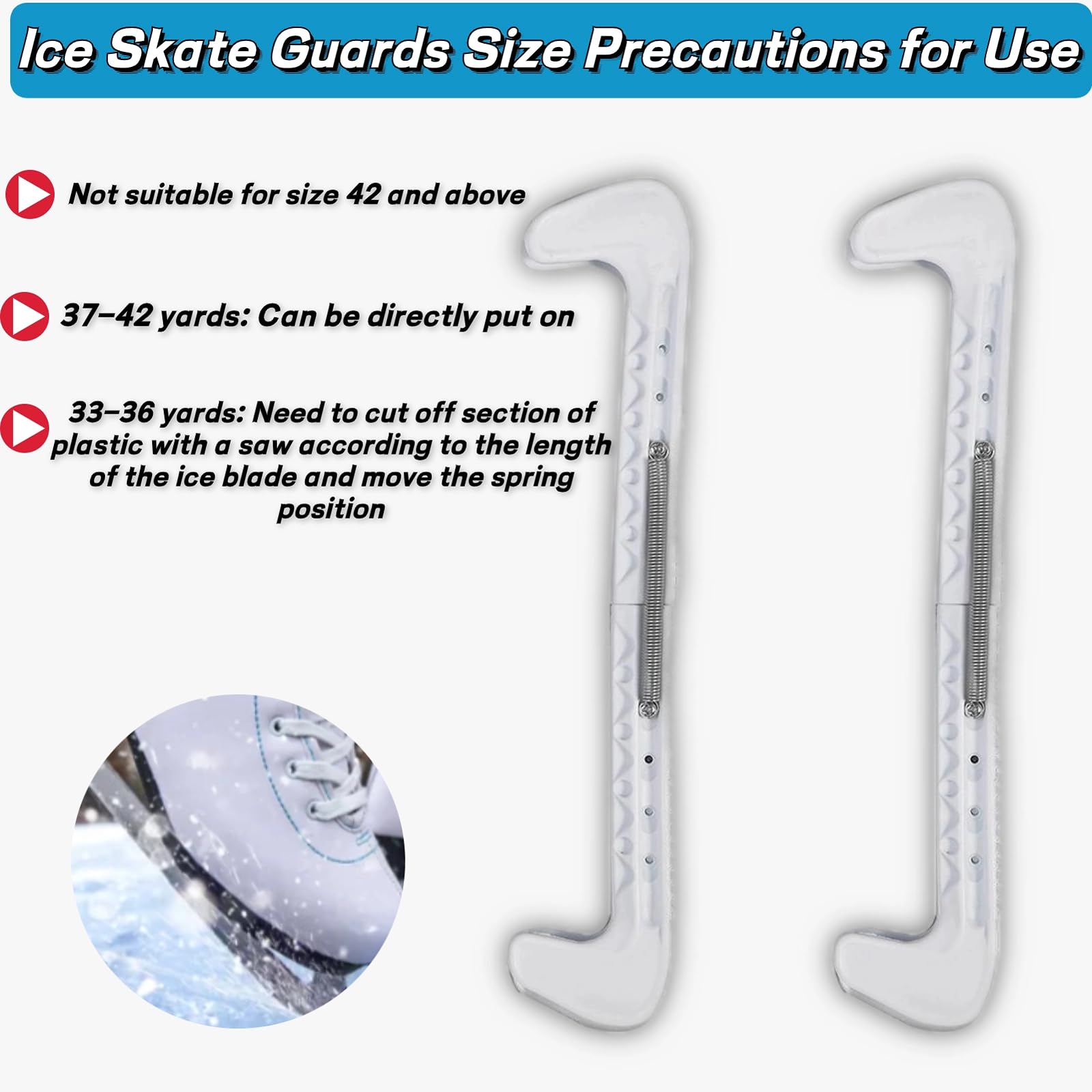 2 Paia Paralame Per Pattini Ghiaccio - Regolabili, Taglie 37-41, Rosa E Nero - Foto 12