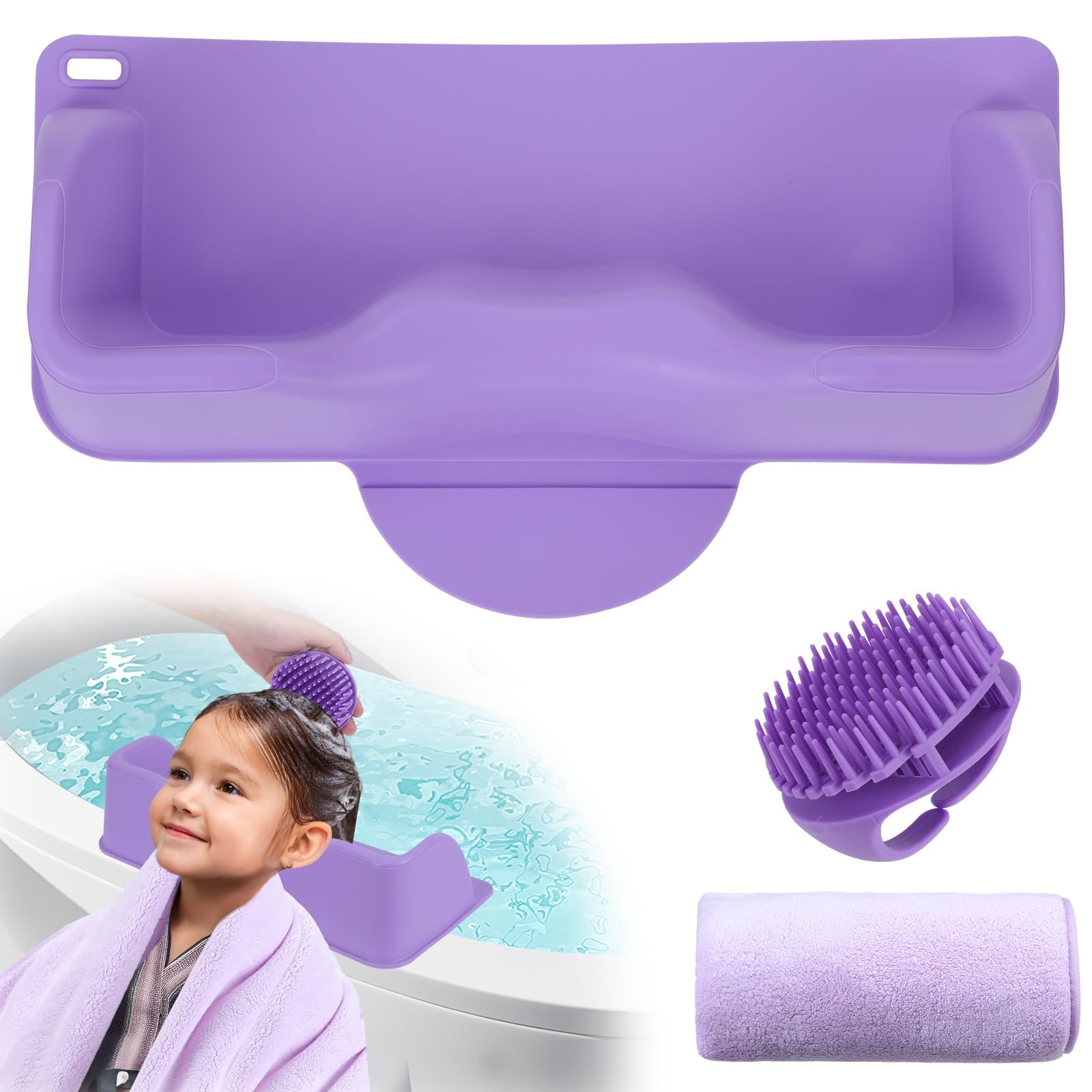 Lavacabezas Portatil para Casa para Lavabo y Bañeras Lavacabezas Portátil de Silicona Lava Cabezas Portátil Lavabo de Cabello para Niños, Ancianos, Mujeres Embarazadas y Heridos