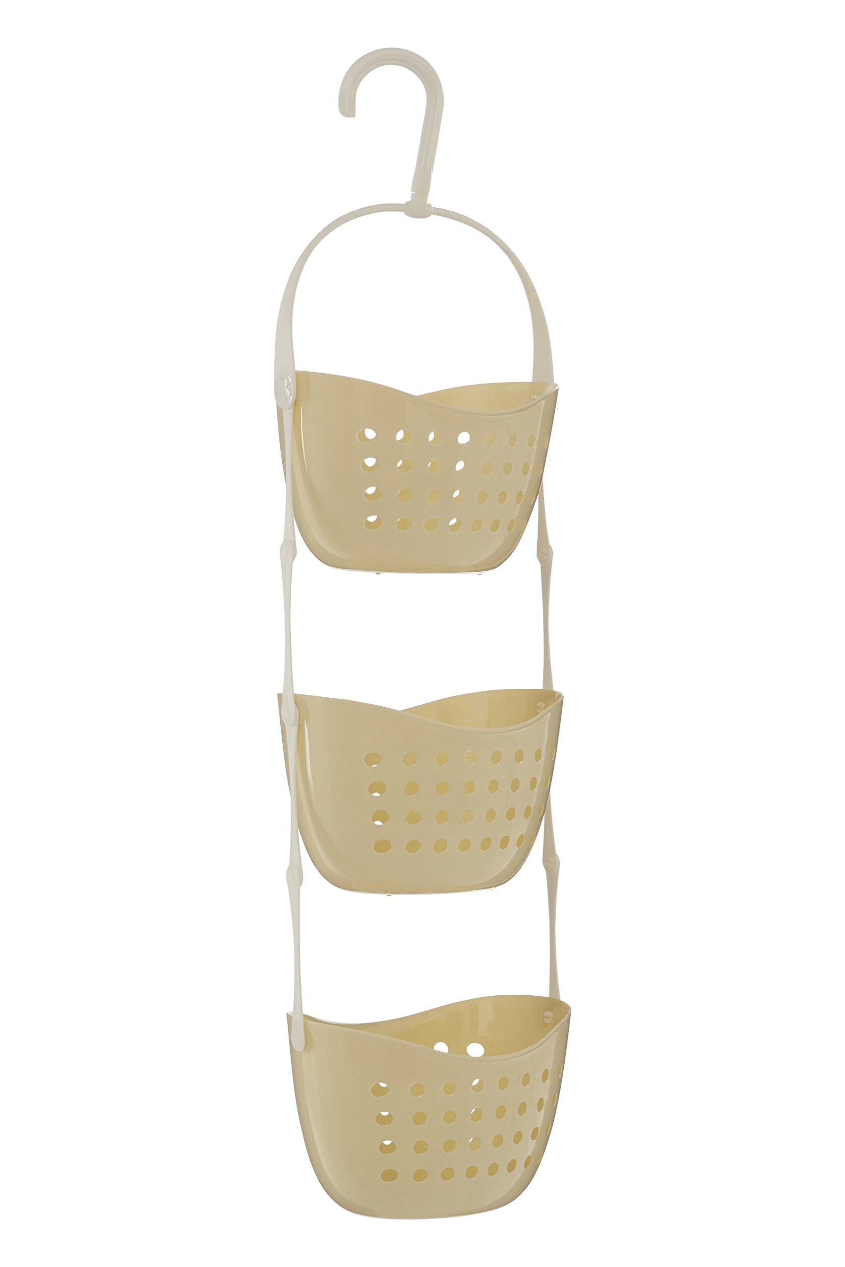 Premier Housewares 3 Tier Shower Caddy, Cream, PP-Polypropylene