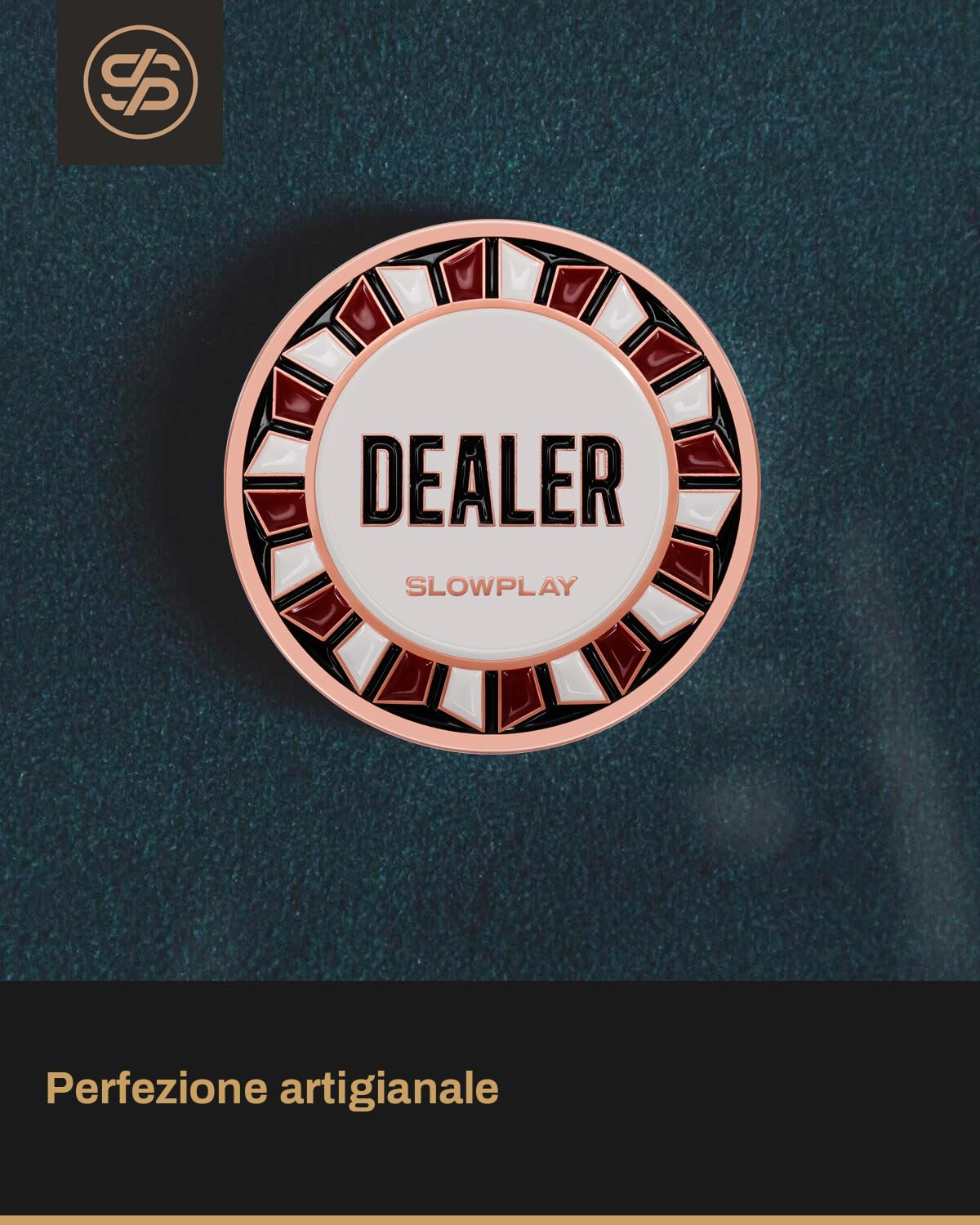 Pulsante SLOWPLAY Casino Grade PRO Dealer per Texas Holdem Poker