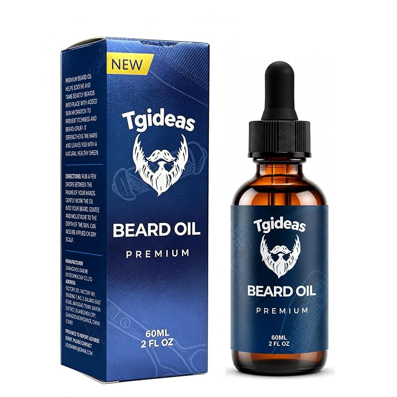 Óleo para Barba Tgideas com óleo de vitamina E e óleo de aloe vera, 60 mL