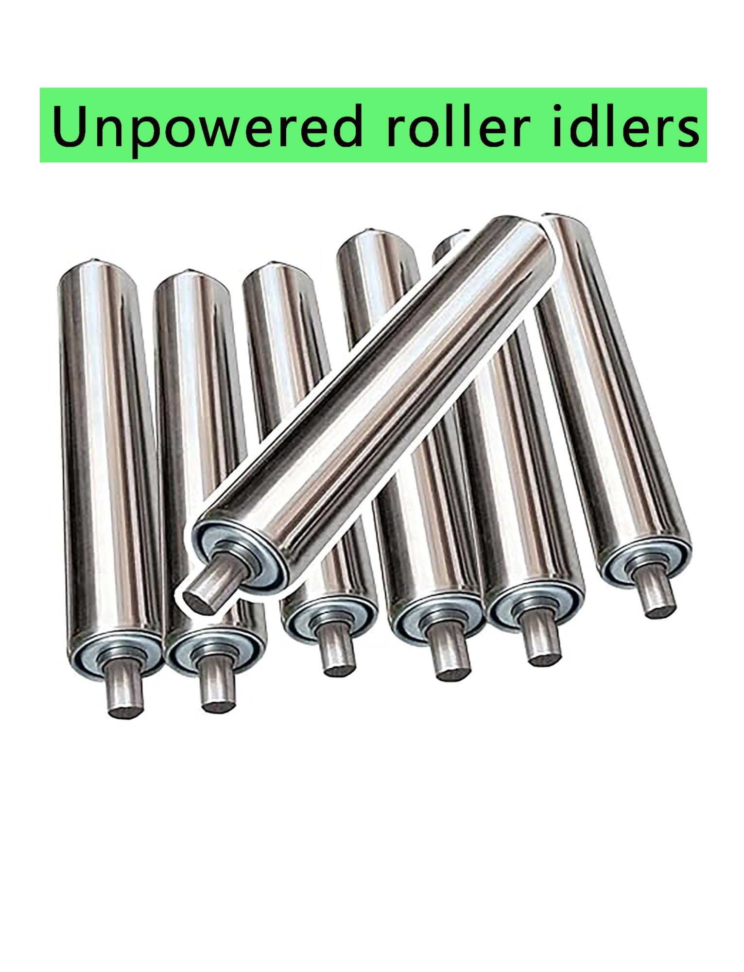 Generisch Satz mit 7 Hochleistungs-Förderrollen aus Stahl – langlebige 1,5"/2"/2,4"-Lösungen für die industrielle Materialhandhabung für effizienten Transport, Größe 12 x 50 x 70 x 84 cm