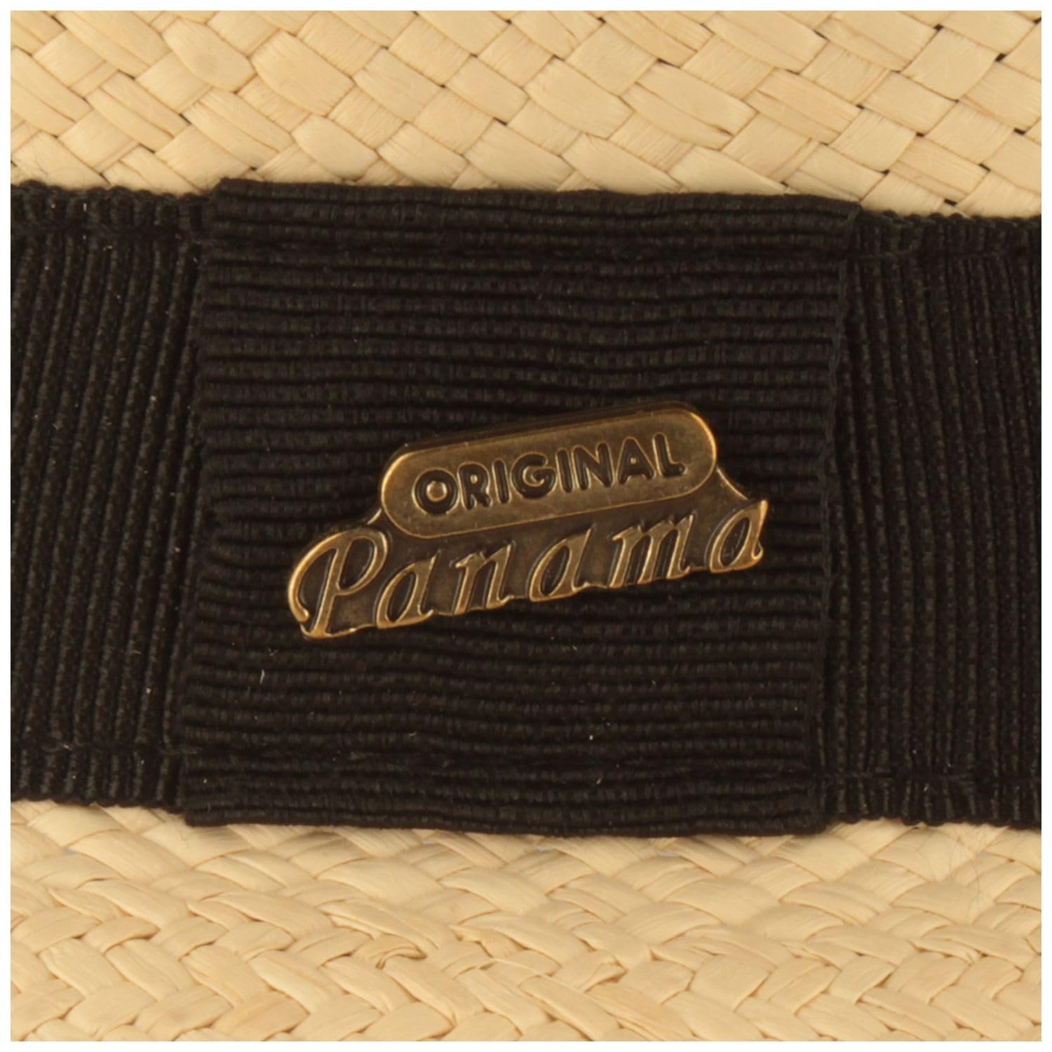 Breiter Sombrero de Panamá Original de Paja Sombrero de Verano Tejido a Mano con Protección UV 50 + Protección contra Roturas