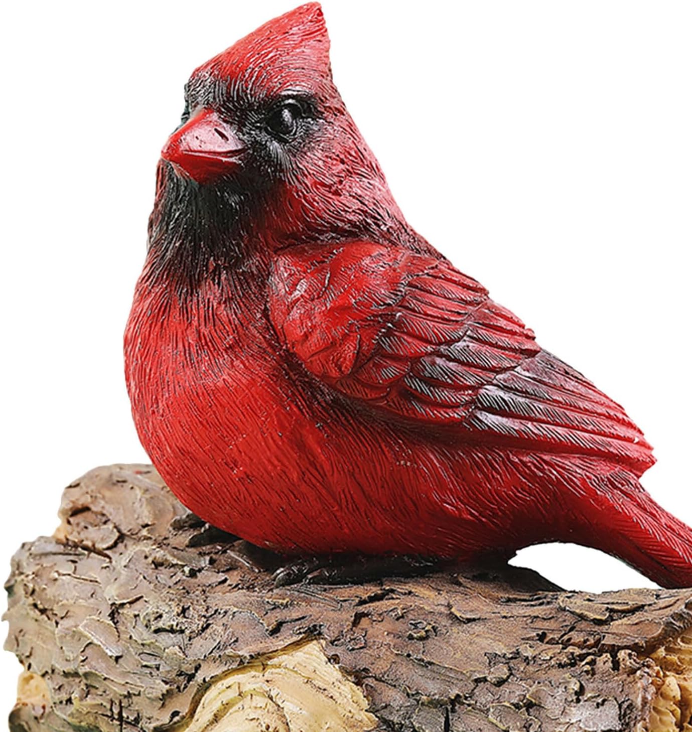 iplusmile Hand-Painted Red Bird Pendant Garden Tree Hanging Ornament Outdoor Resin Bird Decoration for Fences Walkways Flowerbeds
