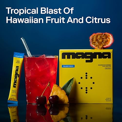Vista 16 de Magna Mezcla de bebida en polvo de electrolitos para hidratación, energía y apoyo de concentración con treonato L de magnesio, malato y glicinato
