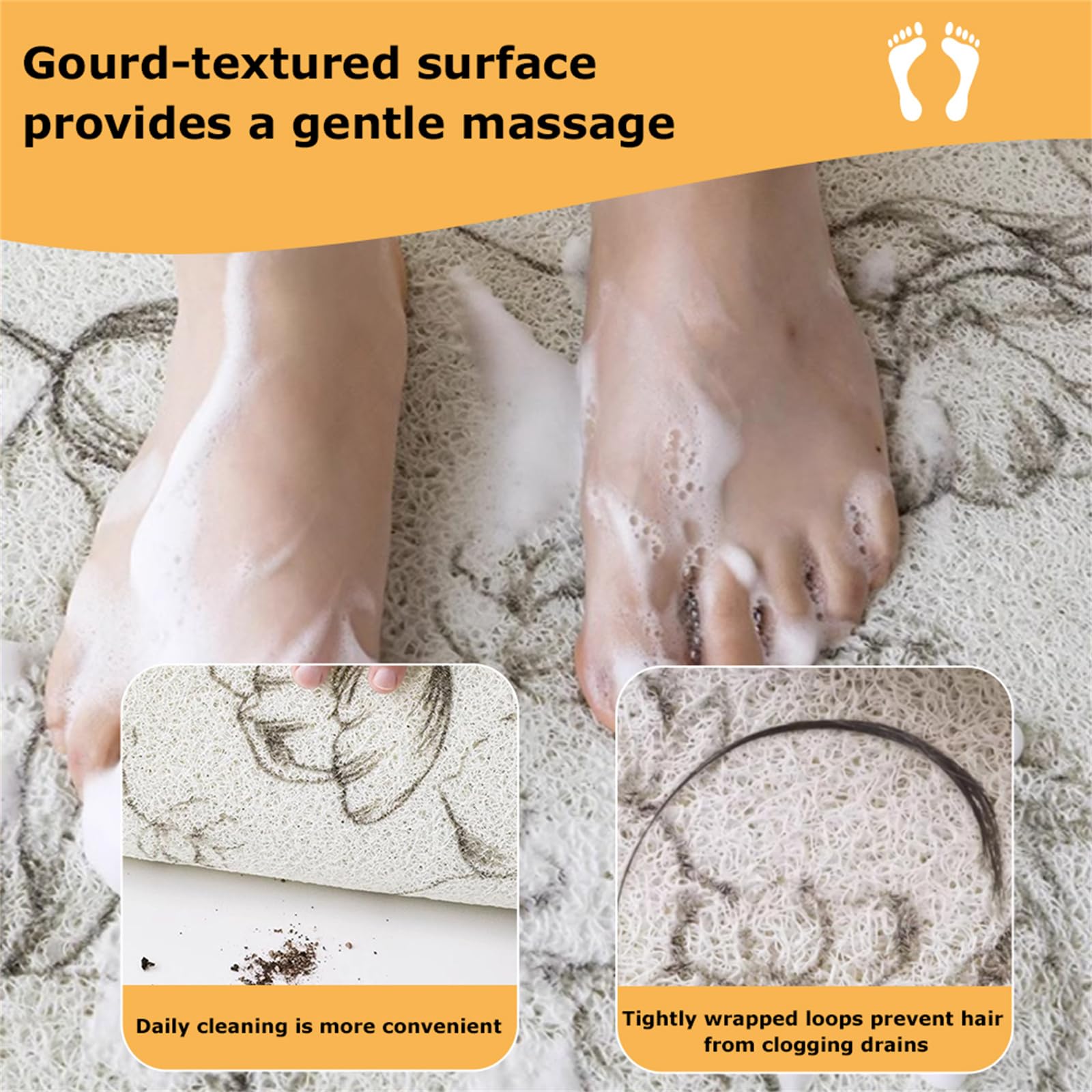 Mateju Duschmatte rutschfest, PVC-Luffa Duschmatte Schnell Trocknend Weich Komfort Sicherheits Badematte Antirutschmatte Dusche für Badewanne und Nassbereiche (Bunte Punkte,120x120cm)