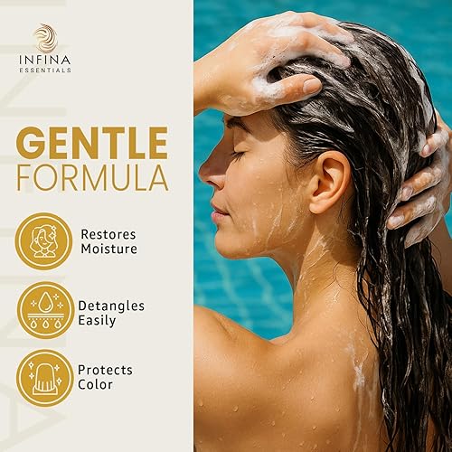 Miniatura 4 de Champú y acondicionador de agua dura - Limpiador quelante 2 en 1 para eliminación de acumulaciones, cabello suave y brillante - Con complejo