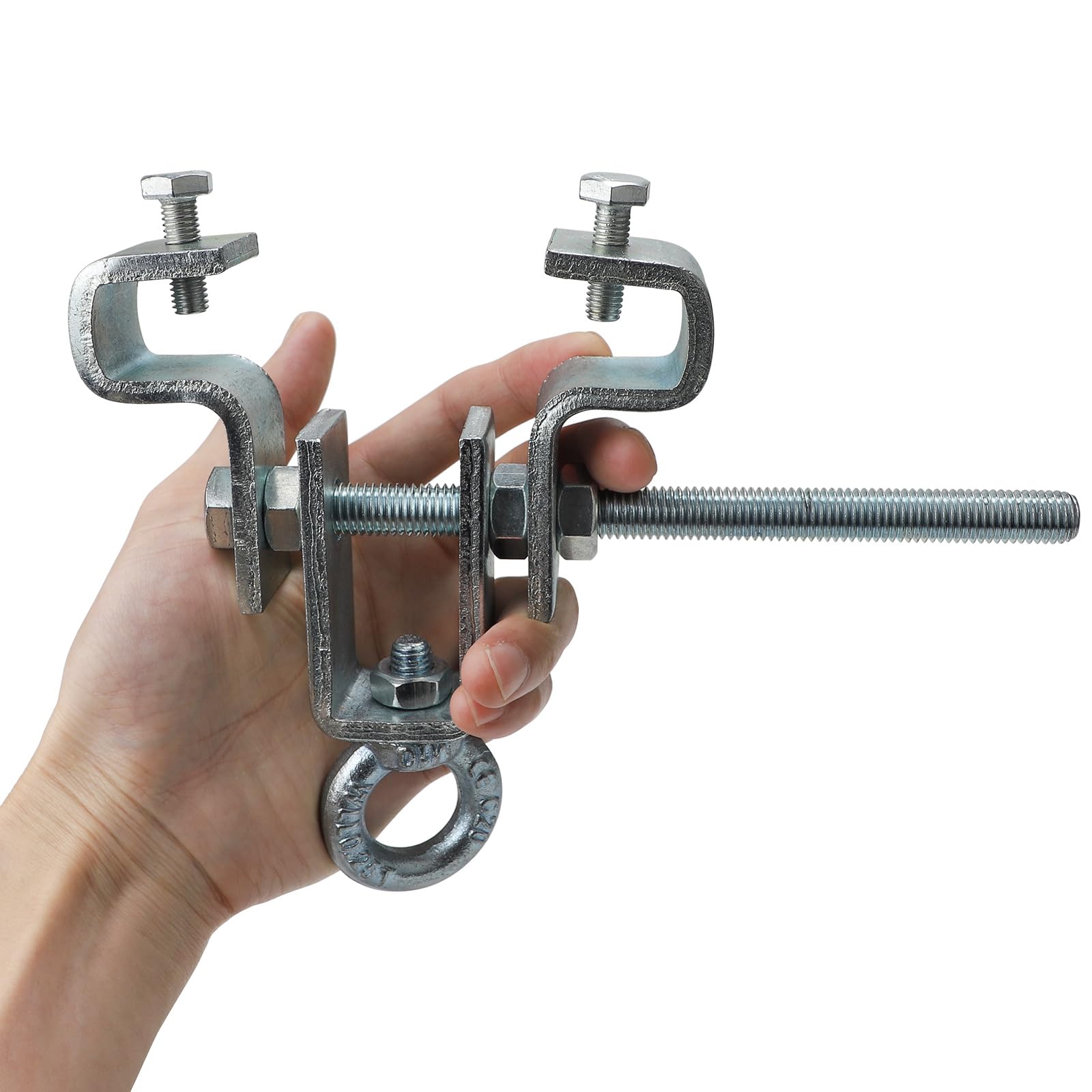 Colgador de Acero para Vigas I-Beam para Sacos de Boxeo Ajustable 63-220 mm 204 kg