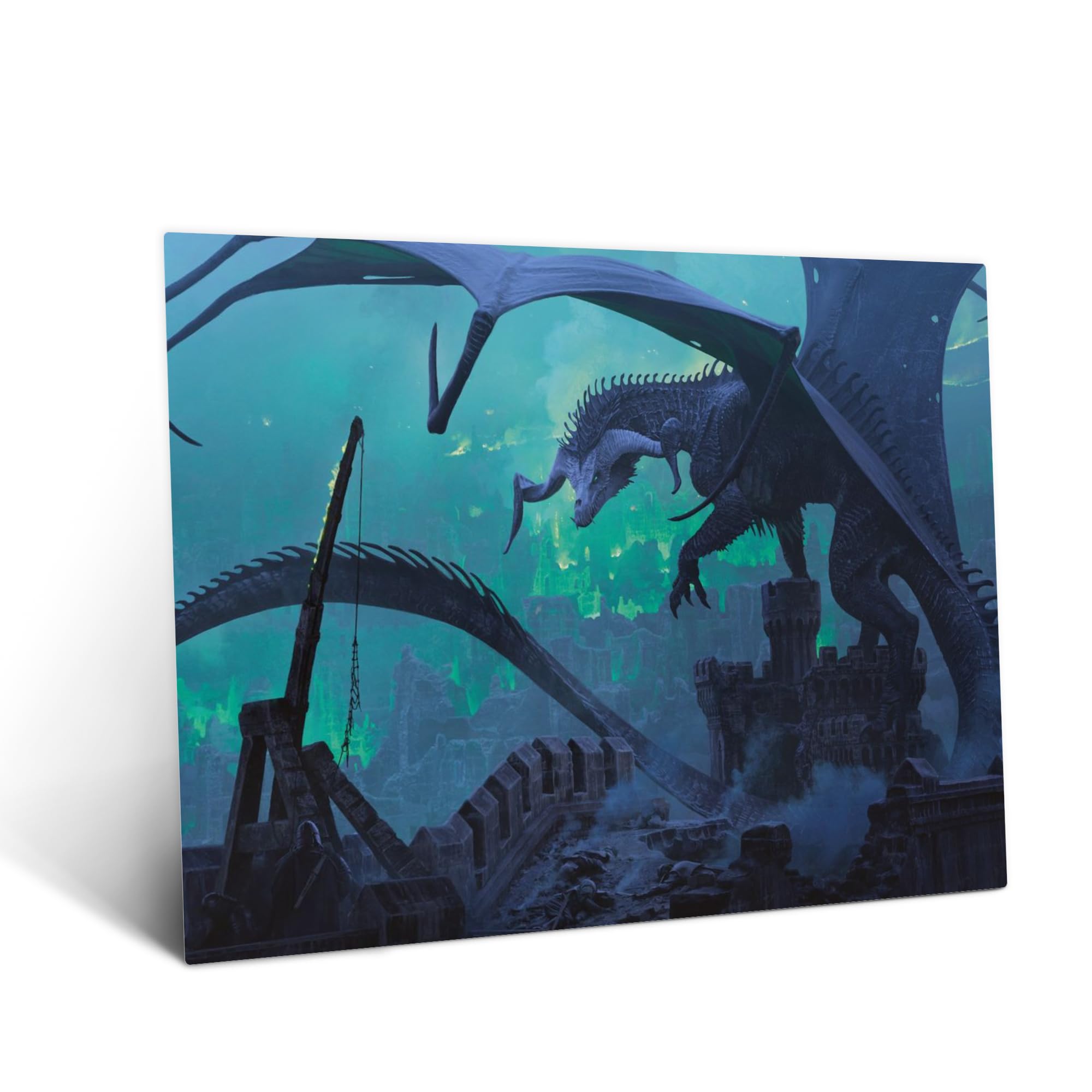 Displate Metall poster Dungeons And Dragons D&D Handbook Black Größe L | Bilder Wanddeko Wohnzimmer & Schlafzimmer Wandbilder, Geschenk. Wandkunst mit Magnet-Befestigung, ohne Bohren.
