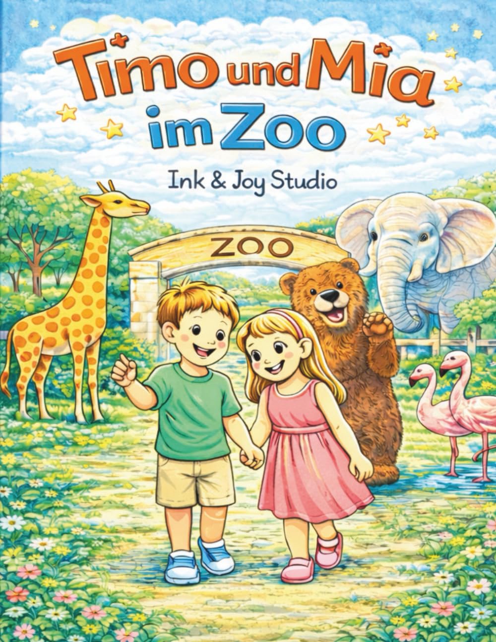 Timo und Mia im Zoo: Ein Malbuch für Kinder ab 5 Jahren (Timo und Mia erleben die Welt)