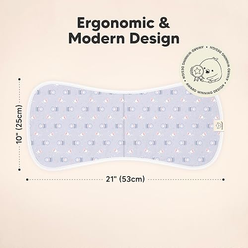 Vista 236 de Paños orgánicos para eructos para bebés niños y niñas, paquete de 5 paños de algodón súper absorbentes para bebés, trapos suaves y afelpados