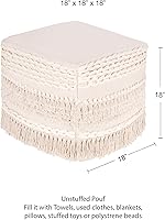 Vista 3 de Redearth - Puf otomano sin relleno