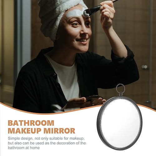 Miniatura 7 de DECHOUS Espejo redondo de montaje en pared, espejo decorativo de marco negro para baños, salas de estar, dormitorios, entradas - 20.0 x 20.0 pulgadas