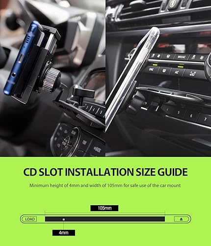 Miniatura 6 de Ringke 2 en 1 Ranura CD Soporte De Teléfono Del Coche Soporte De Teléfono Un Toque Premium Ajustable Agarre De Teléfono Fuerte Imán Clip De Cuna