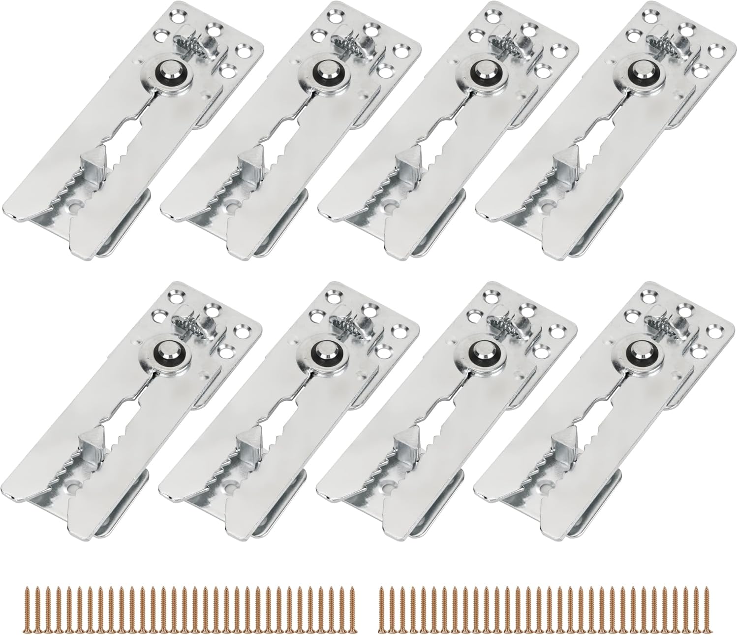 8 Pcs Sectional Connectors for Sofa, Couch Sectional Clips with Screw, Metal Couch Clamps for Make Sectional Stay(6.1 inch x 2.1 inch)