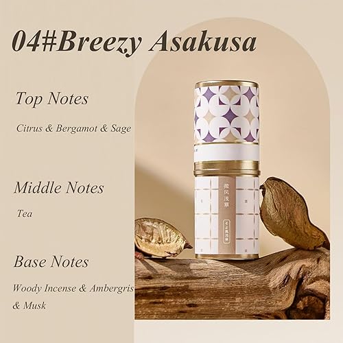 Miniatura 6 de Juegos de bálsamo sólido de 4 piezas, perfume sólido para viajes, fragancia natural para hombres y mujeres