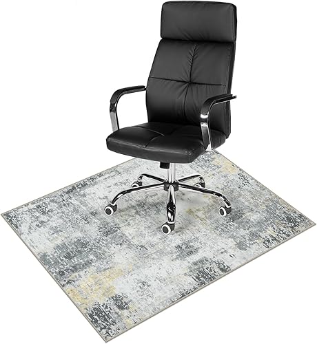 Anidaroel Tapete abstracto para silla de oficina de 36 x 48 pulgadas para suelo de madera dura, tapete de escritorio resistente para sillas disponible en Yaxa Colombia