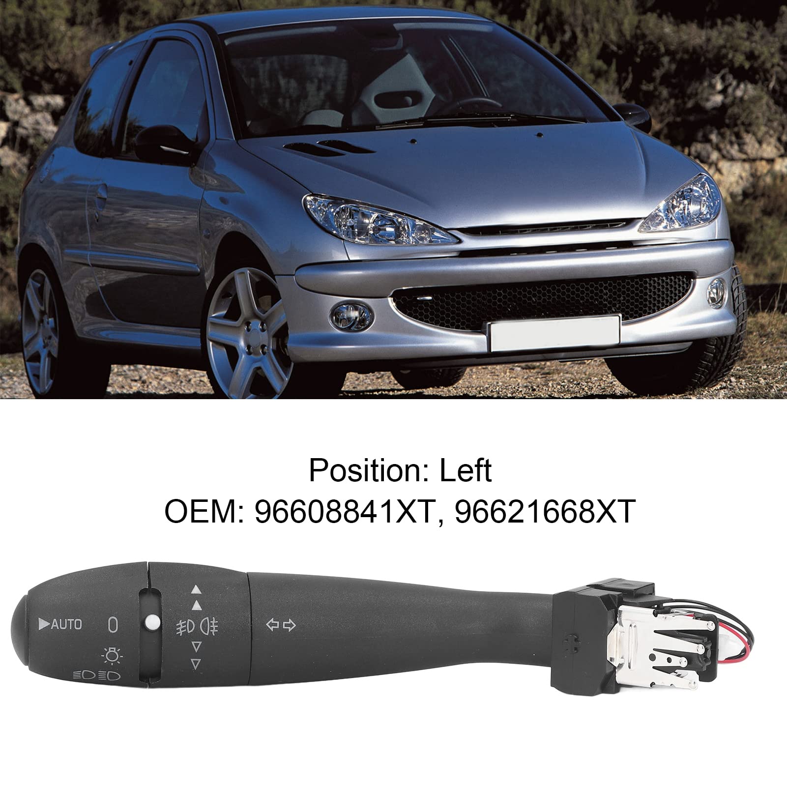 Interruttore a Leva Indicatore di Direzione Sinistro 96621668XT per 206 207 307 308 3008