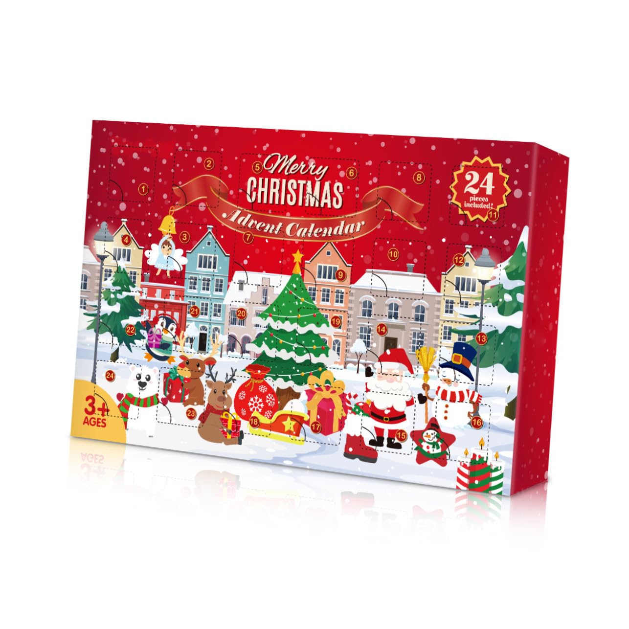 TOYANDONA 24Pcs Calendario Dellavvento di Natale Albero di Natale Ornamenti Appesi Calendario Dellavvento Charms per La Decorazione di Ornamenti Natalizi