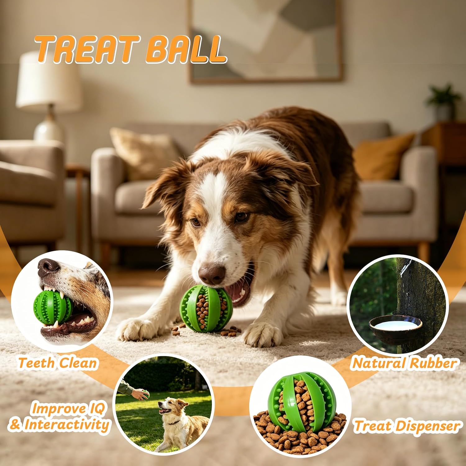 AiMgFUN 9-Pack Puppy Teething Toys Squeaky Rope & Treat Ball — view 5