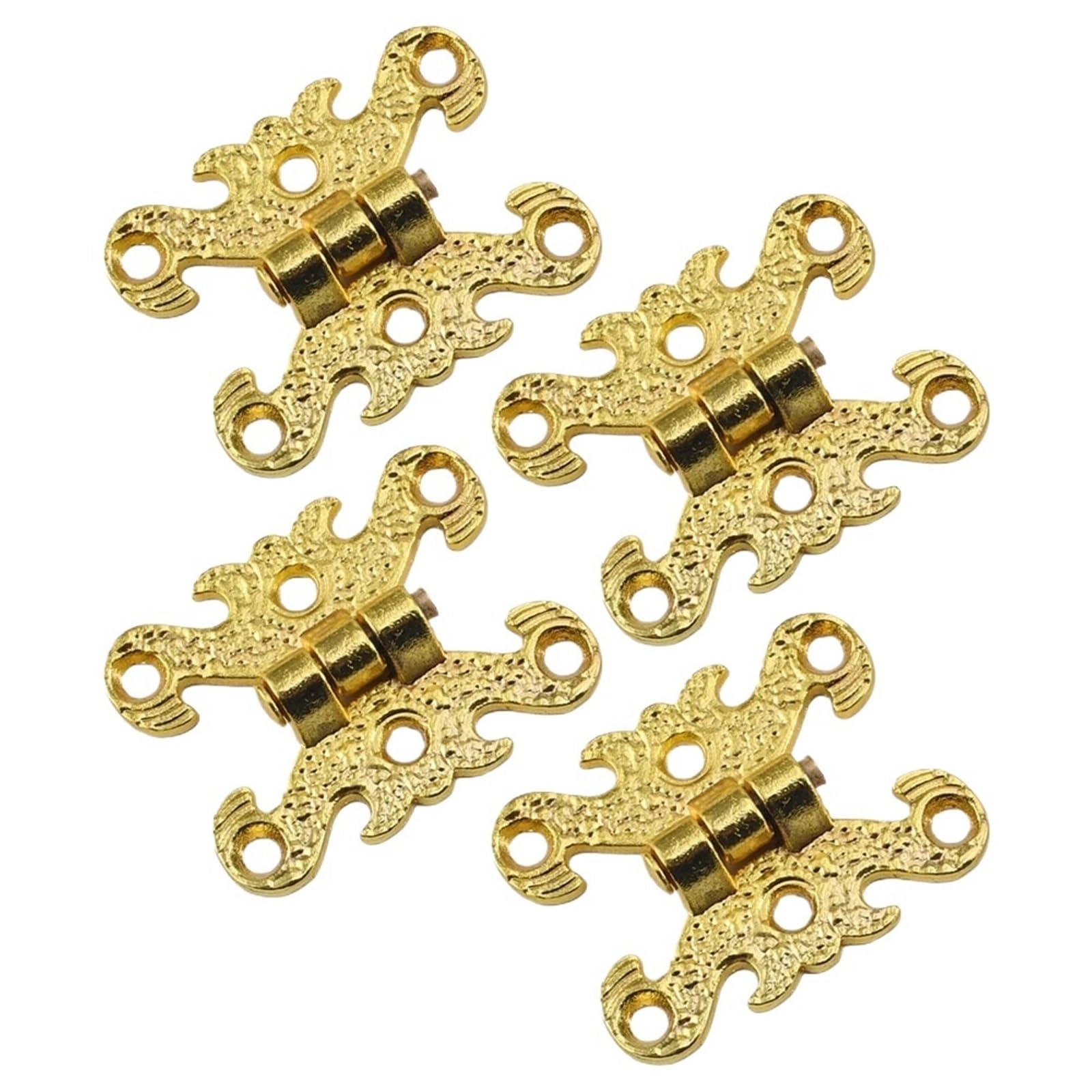 4pcs Furniture Wooden Box Hinges Cabinet Hinge with Screws