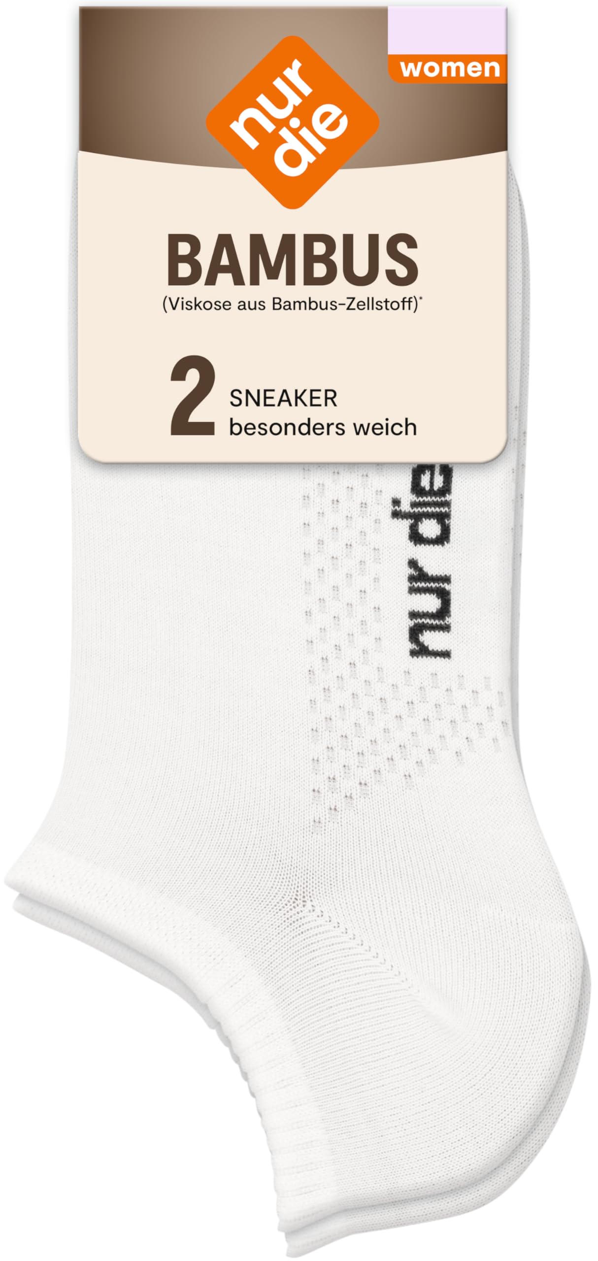 Nur Die Sneakersy Kobiety Bambus Sneaker Socke 2er Pack Damen Kaum Sichtbar Bambussocken Weich