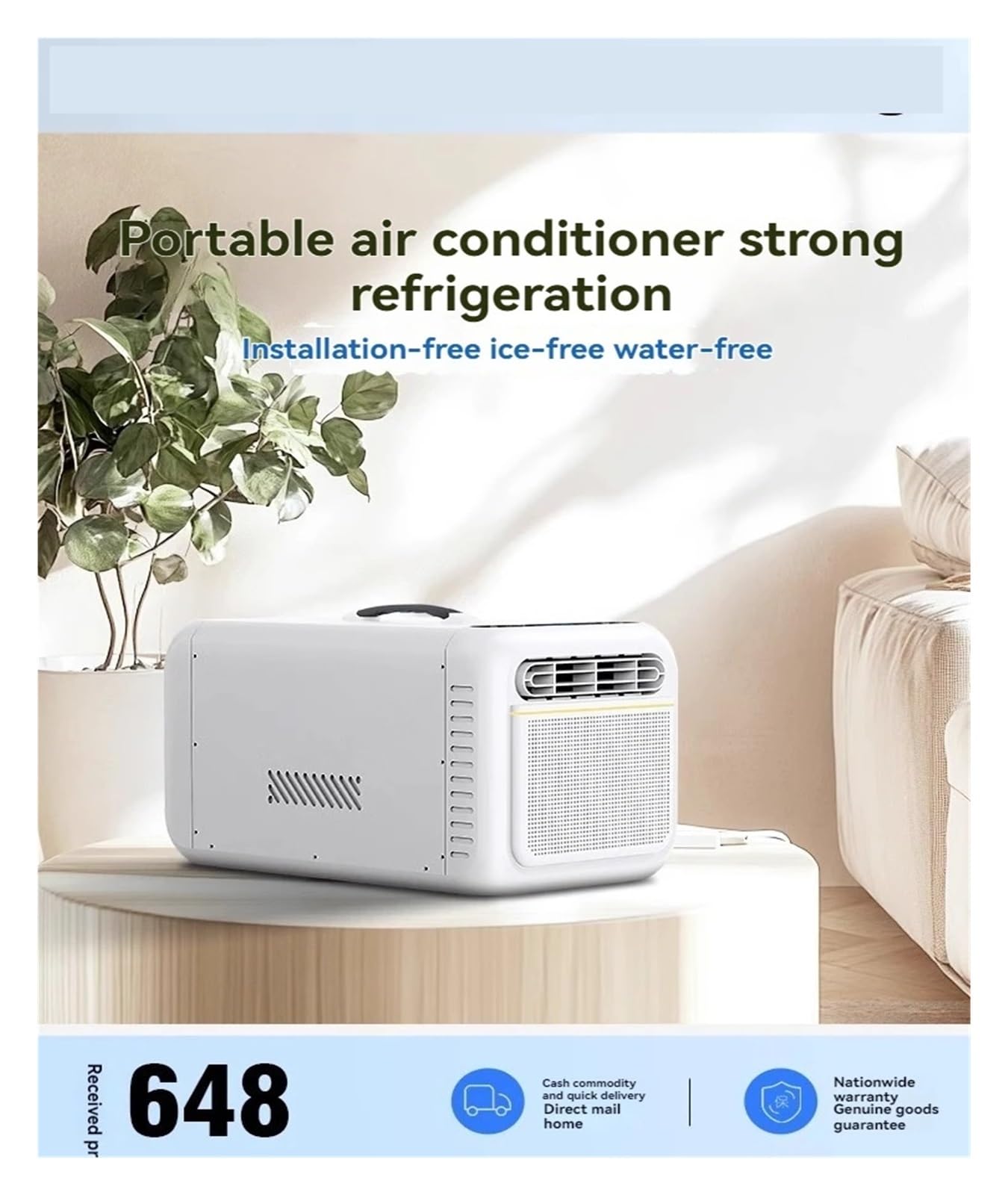 Klimatyzator Mały przenośny klimatyzator bez jednostki zewnętrznej Wielofunkcyjna ochrona(Set3)