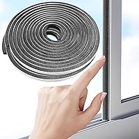 Vista 19 de Burlete autoadhesivo gris de 33 pies para puertas y ventanas, 0.4 pulgadas de ancho x 0.2 pulgadas de grosor