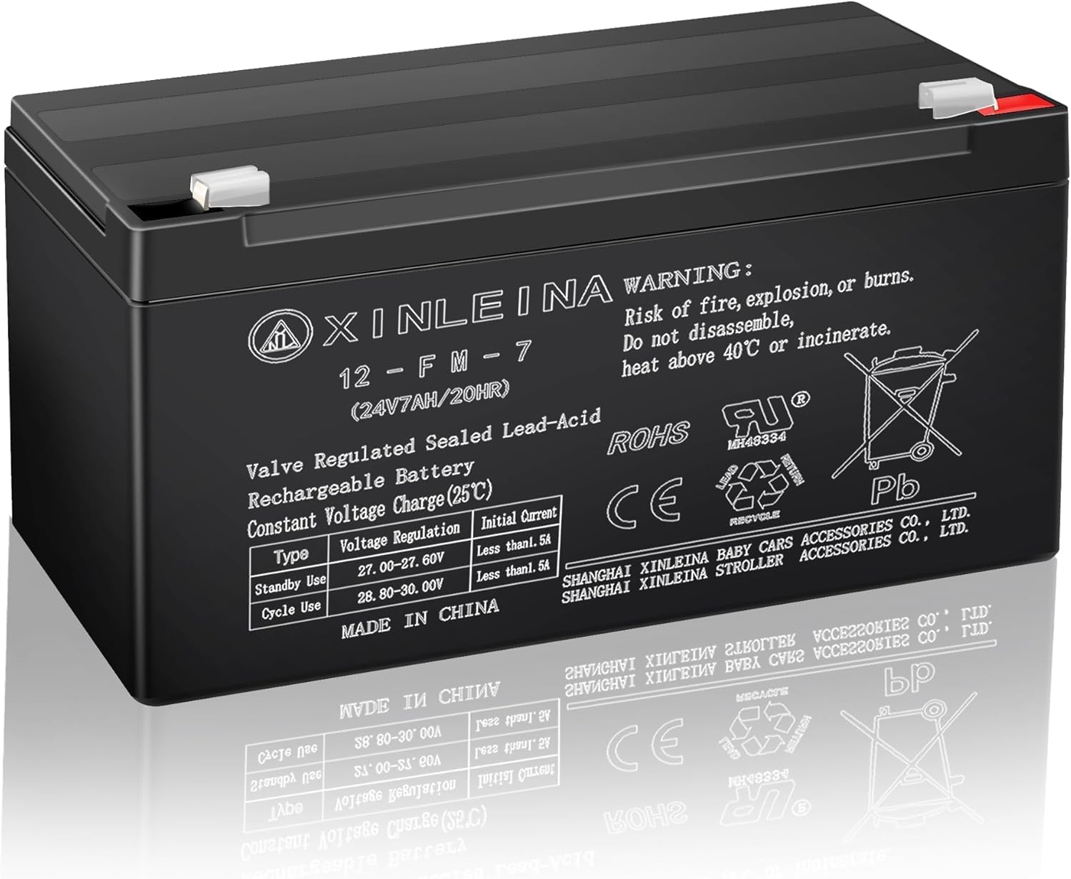 Mondial Toys Batteria al piombo ricaricabile alta capacità per veicoli elettrici per bambini (24V, 7Ah)