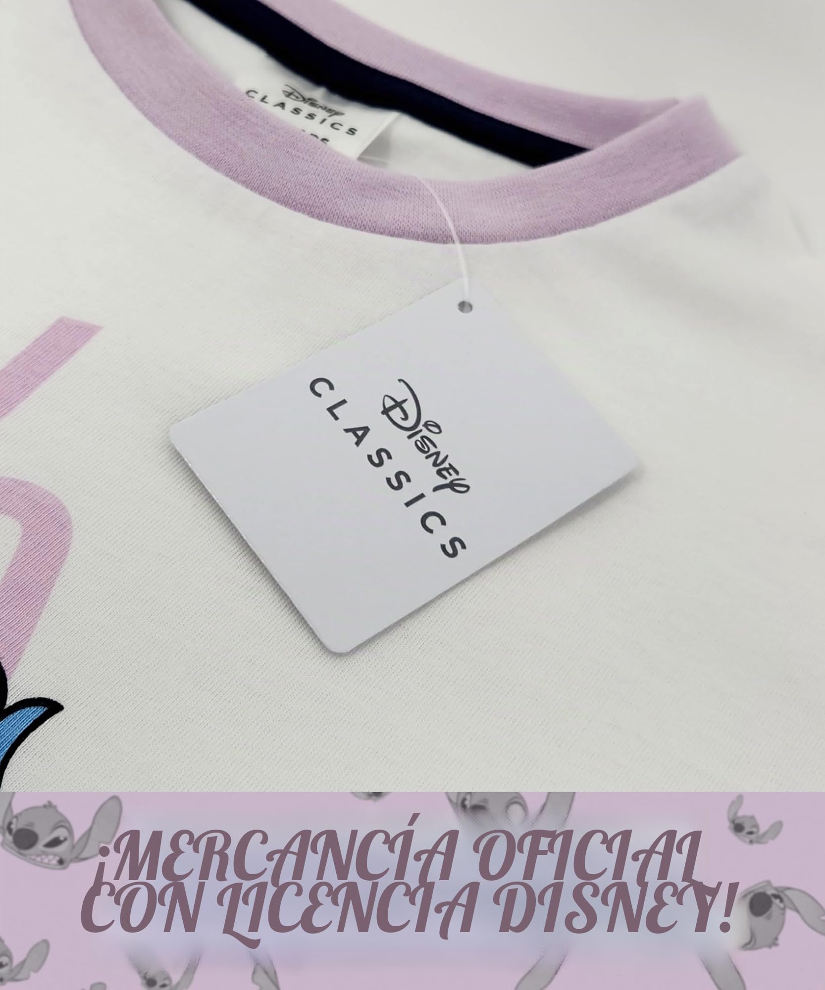Disney Pijama de Manga Corta Lilo & Stitch para niña - 100% algodón