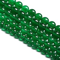 Vista 4 de 36 cuentas de piedra natural de 10 mm de jade verde calcedonia para hacer joyería, pulseras de cristal de bricolaje, 1 hebra