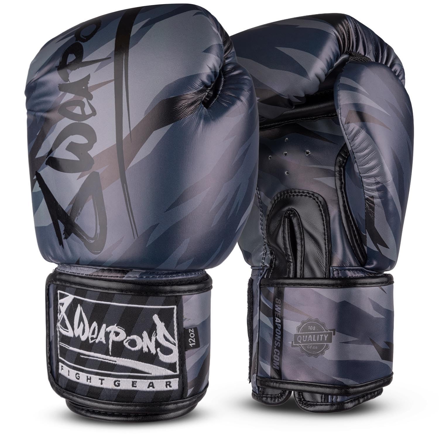 8 WEAPONS Boxhandschuhe Unlimited 2.0, Urban Camo, Training, Sparring und Wettkampf, Kunstleder, Perfekte Dämpfung und stabile Nähte, Handschuhe für Muay Thai, K1, Boxen, MMA und Kickboxen