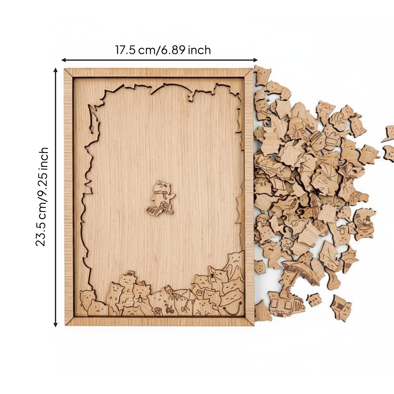 Milageto 100 Teilchen Katzenpuzzle aus Holz Geschenkidee Katzen-Holzpuzzle Klarer Druck Tier-Holzpuzzle aus Holz für Erwachsene