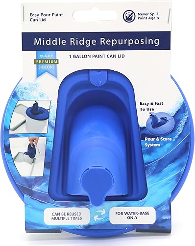 Miniatura 4 de Tapa de lata de pintura y boquilla de vertido para recipientes de 1 galón, paquete de 2  sellado seguro con boquilla integrada para verter la