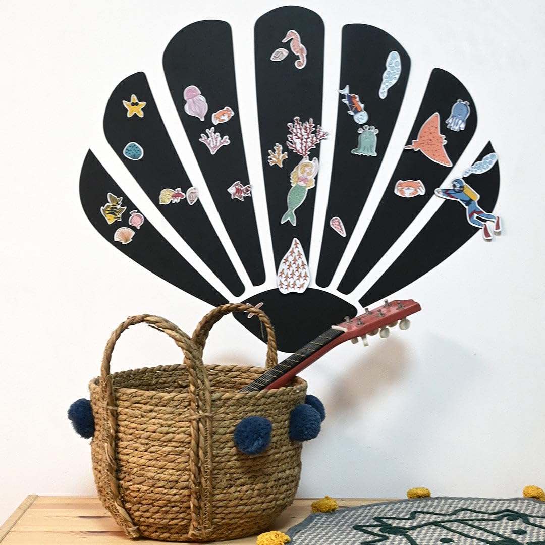 Ferflex - Jeu magnetique ludique Enfant - sous l’Océan - Utilisable sur Tous Supports magnétiques - Jeu Enfant 3 Ans - 52 Magnets